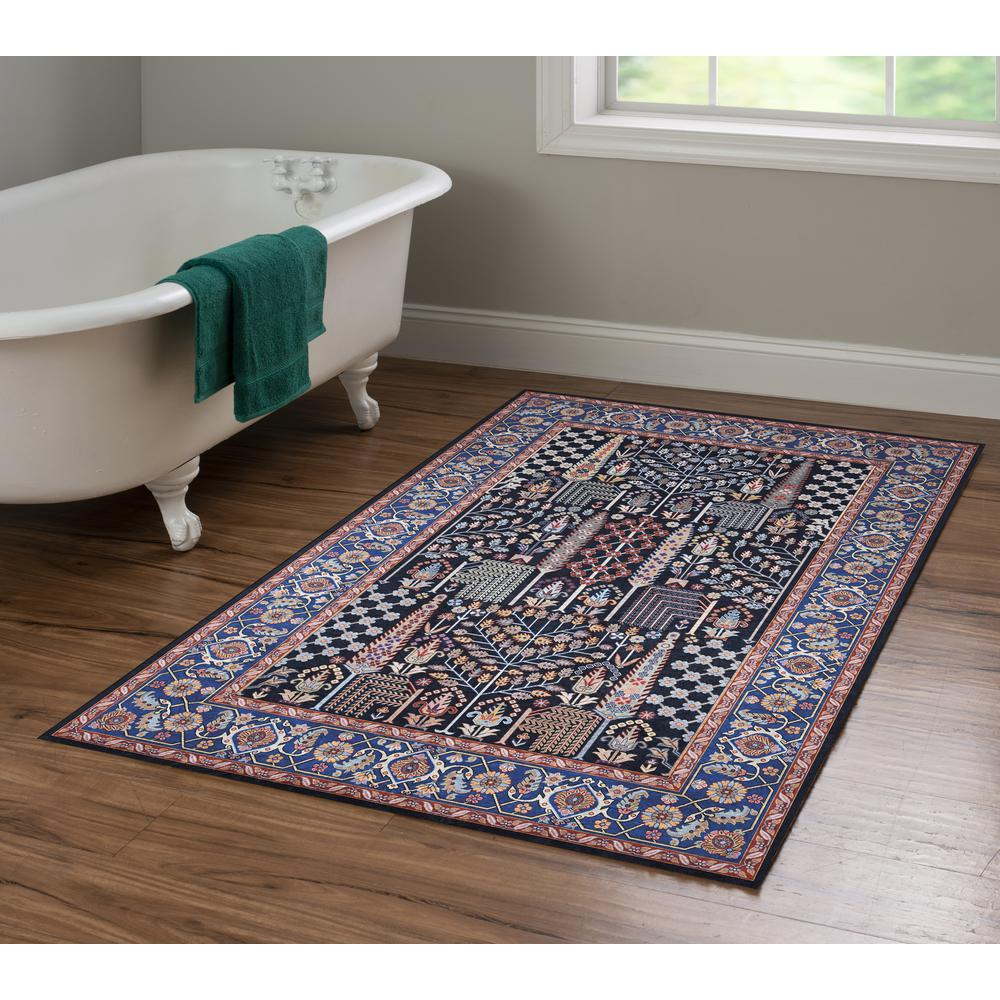 Emerald Tenley Navy & Red 3.3x5, Rug