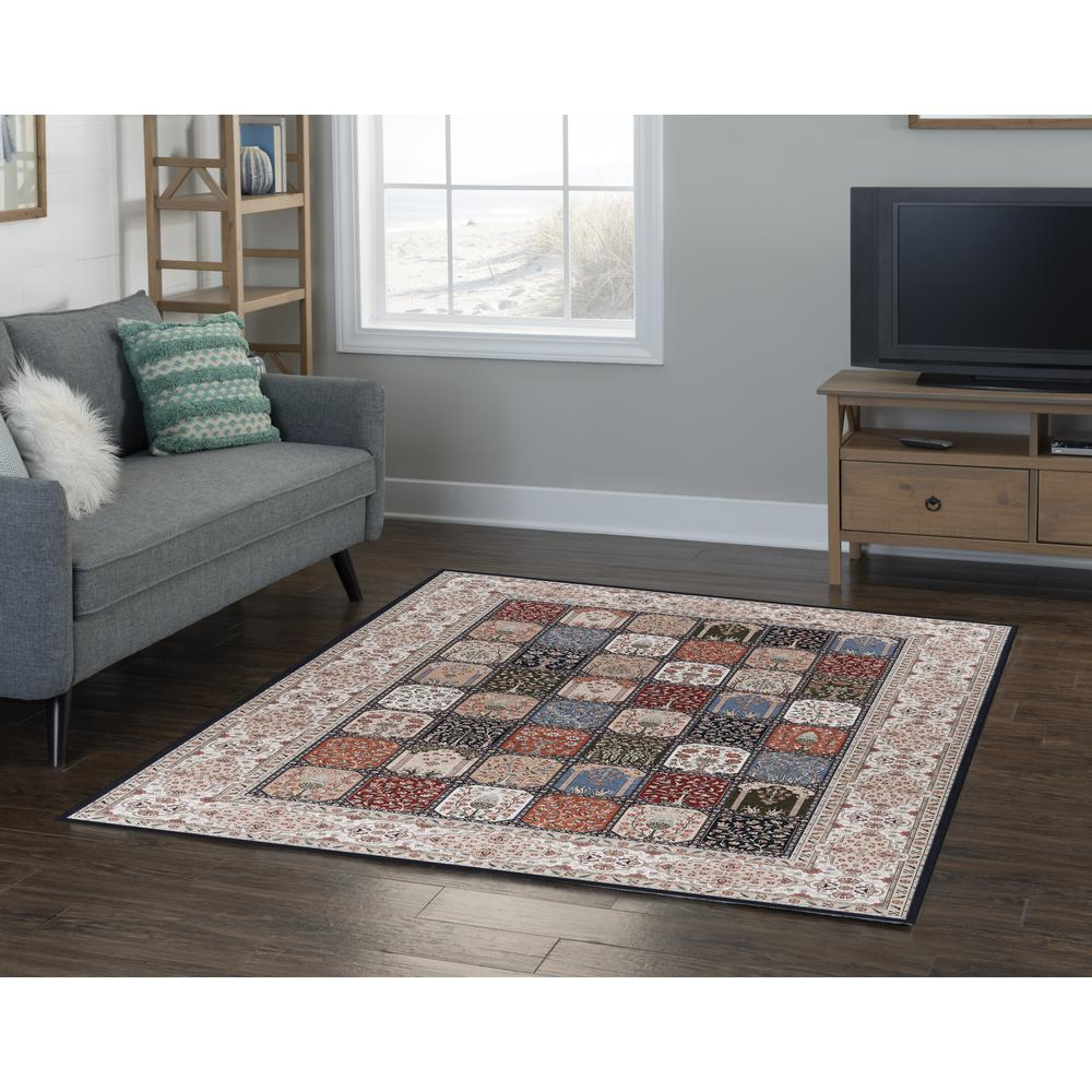 Emerald Farlin Black & Ivory 5x7, Rug