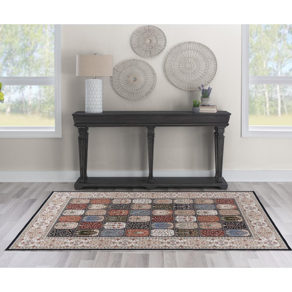 Emerald Farlin Black & Ivory 6.7x9.7, Rug