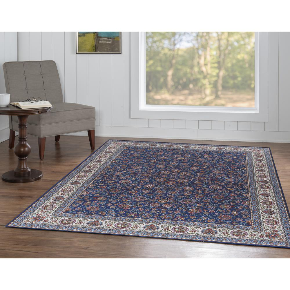 Emerald Ritchie Blue & Ivory 5x7, Rug