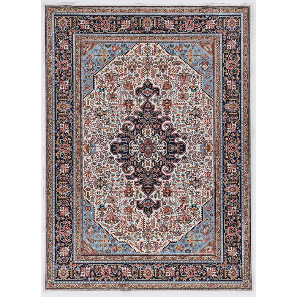 Emerald Landis Ivory & Blue 3.3x5, Rug