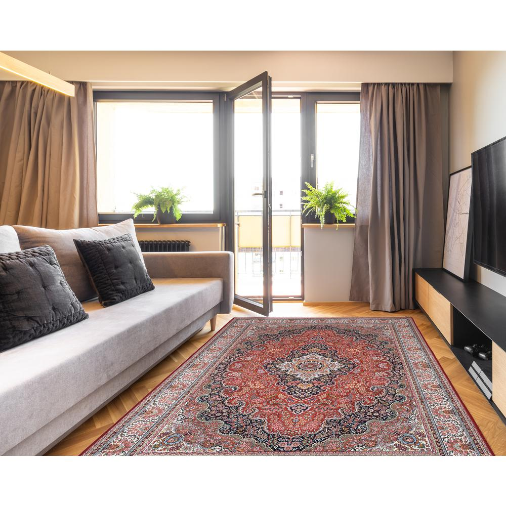 Emerald Sanlin Red & Ivory 6.7x9.7, Rug