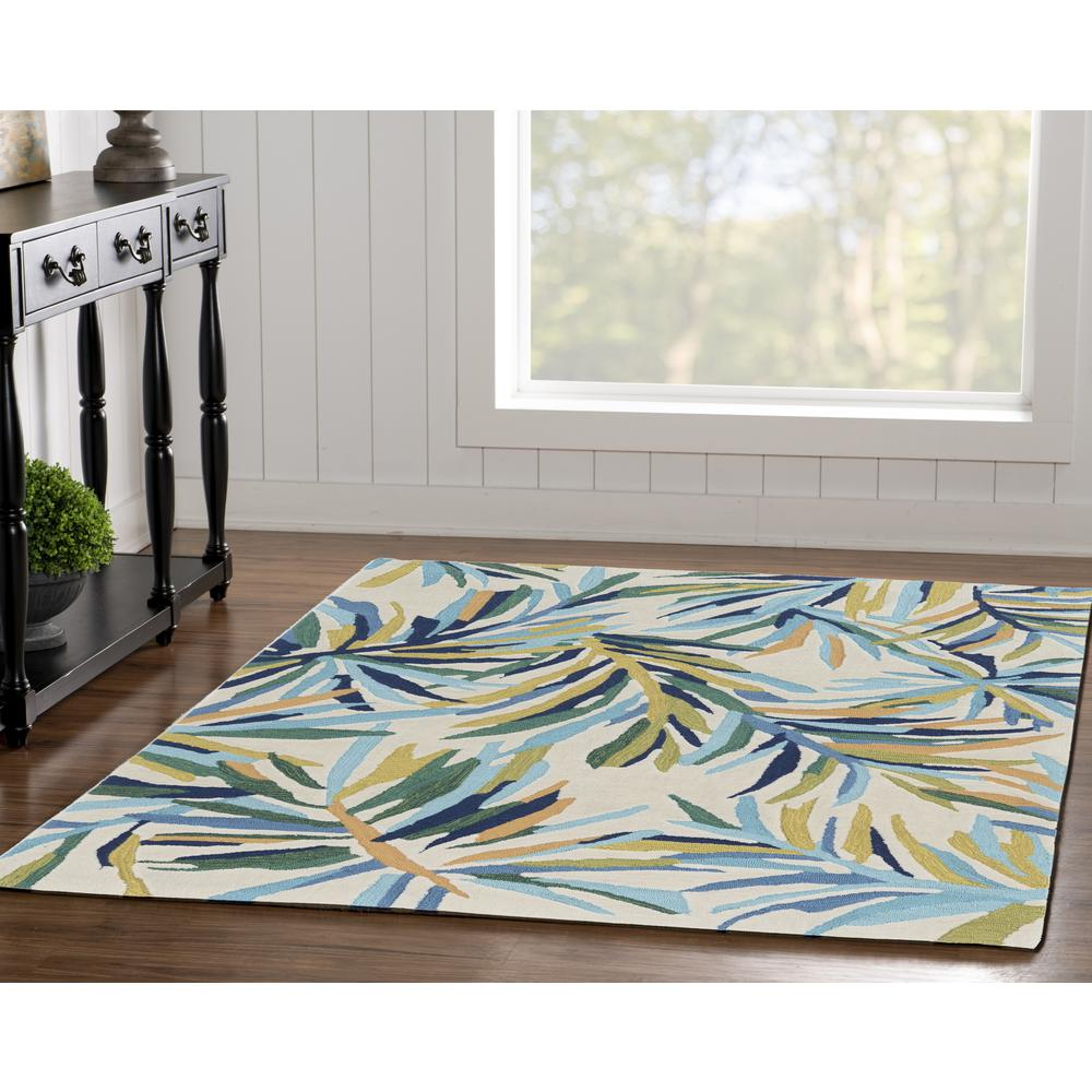 Trio Pike Ivory & Green 5x7, Rug