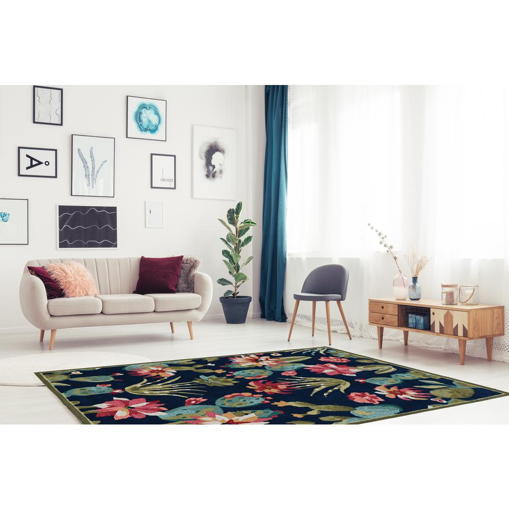 Trio Cactus Navy & Multi 8x10, Rug