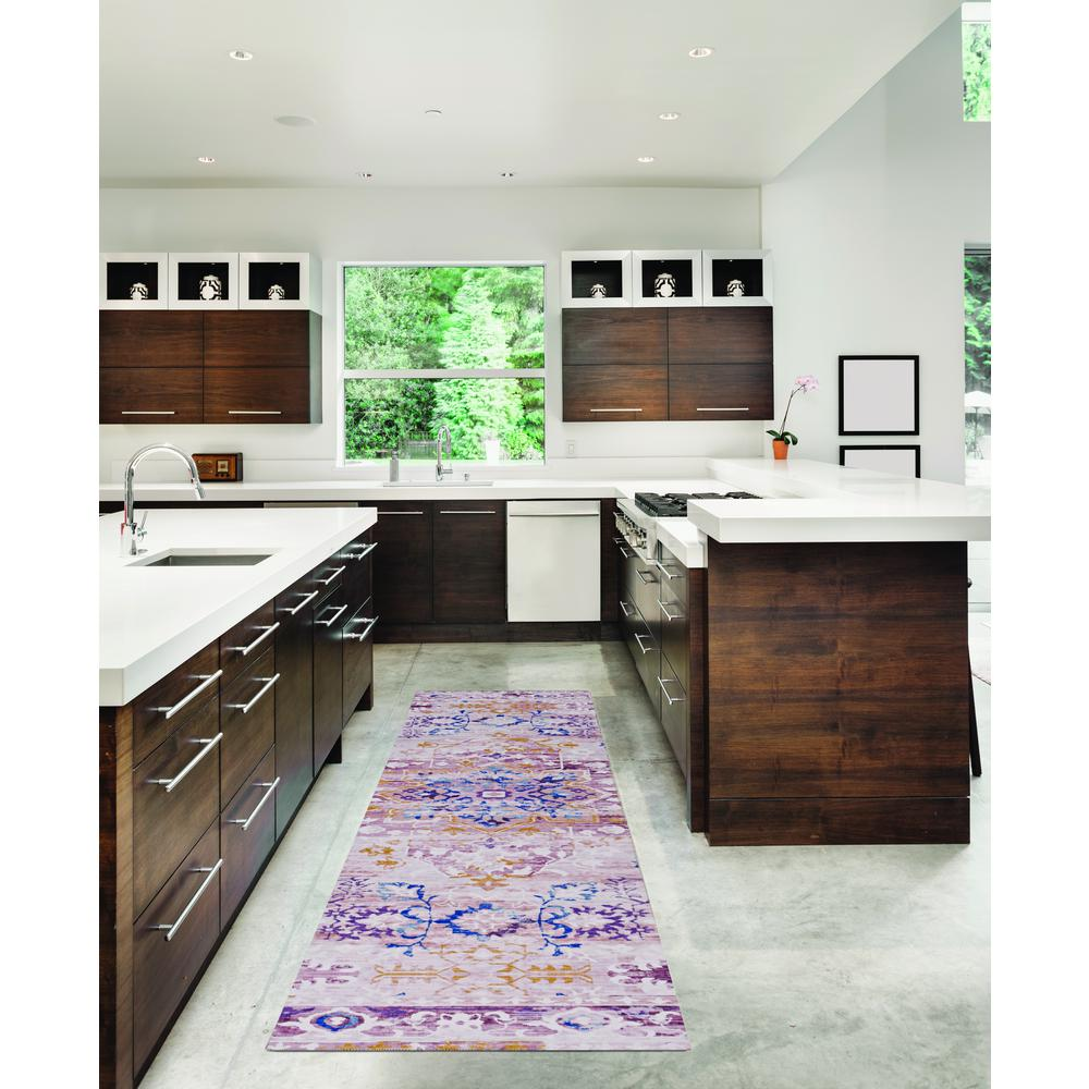 Washable Micah Pink/Gold 2x8, Rug