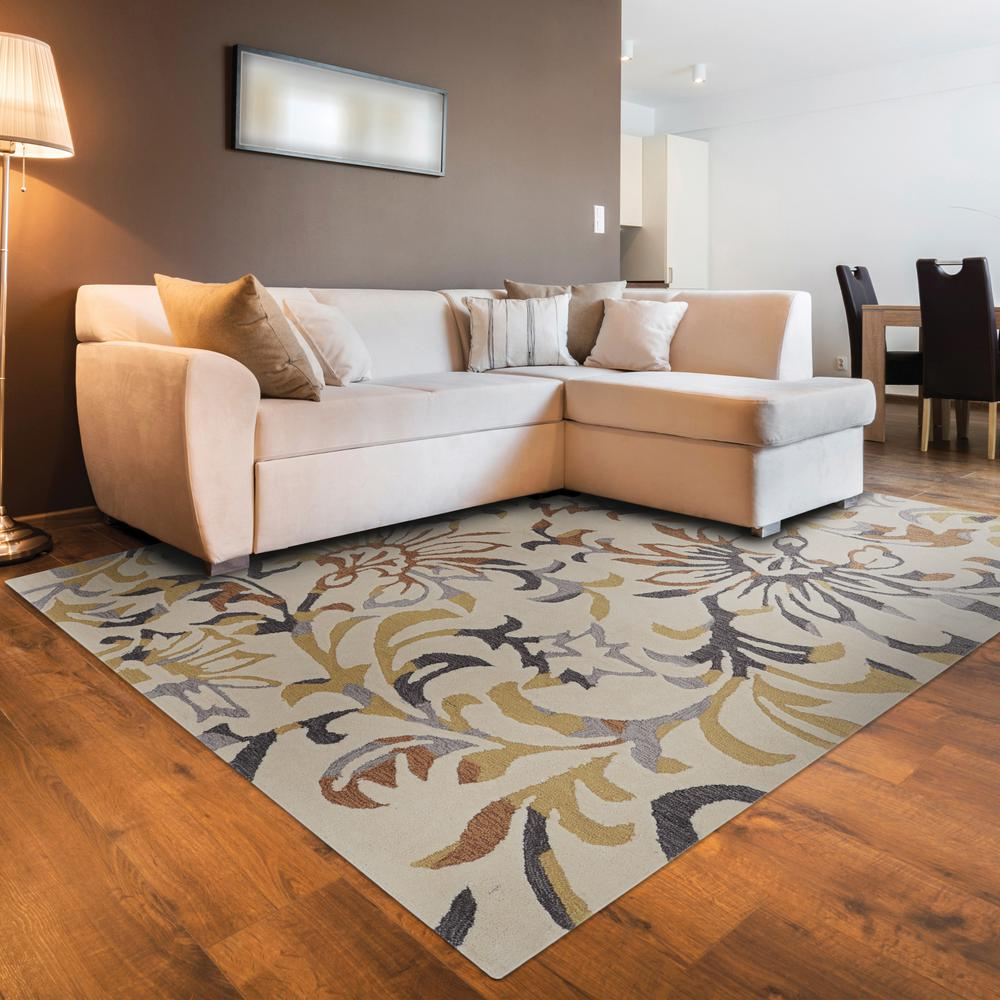 Trio Branches Ivory & Multi 8x10, Rug