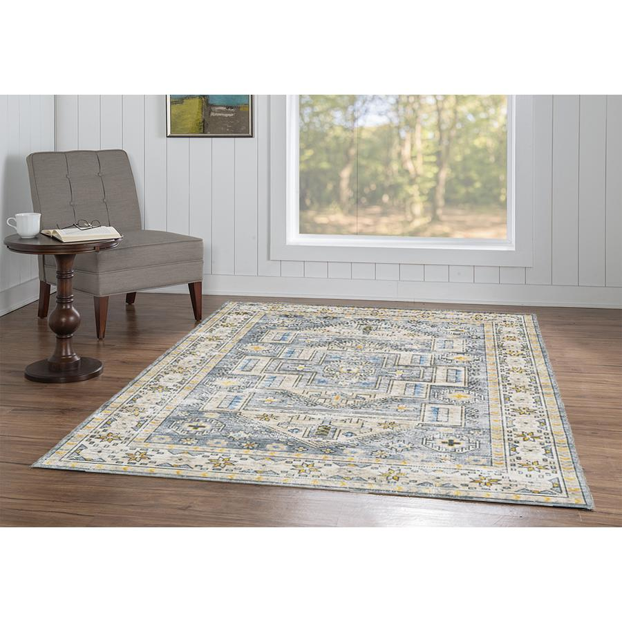 Washable Parson Grey/Beige 5x7, Rug