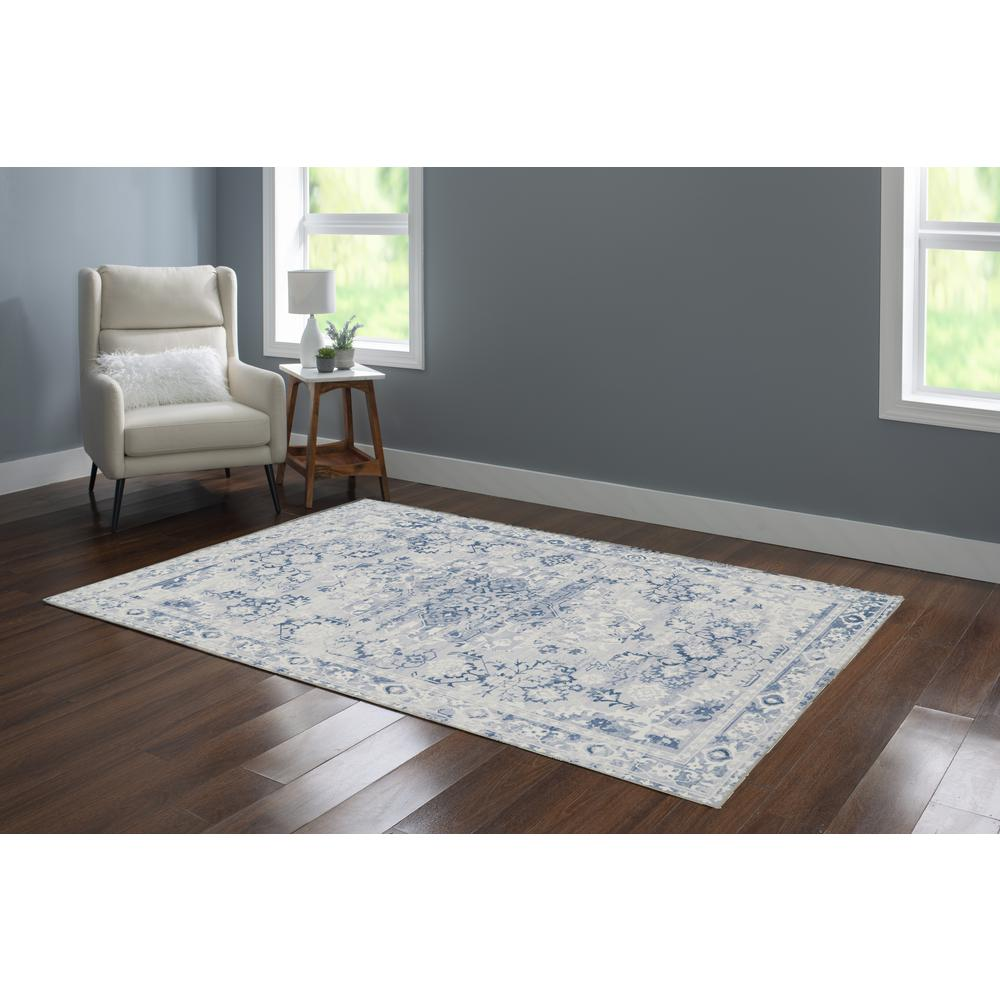 Washable Harris Grey/Ivory 5x7, Rug