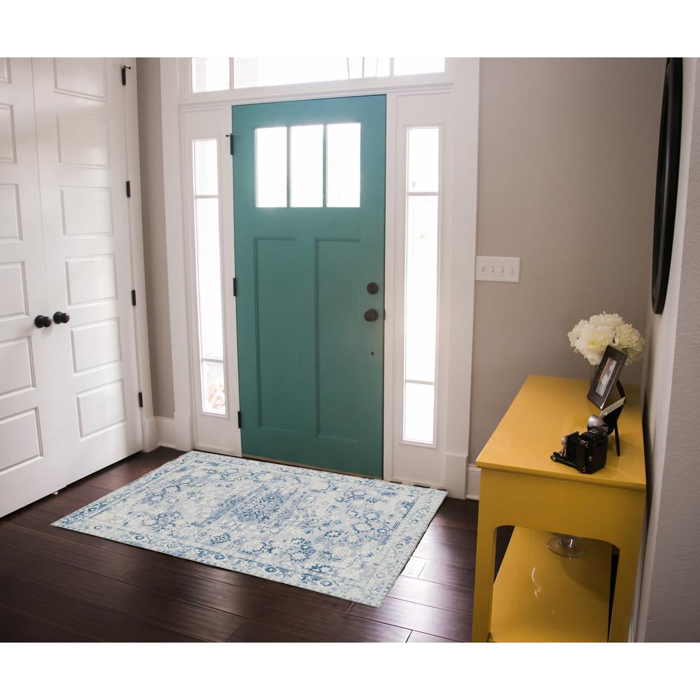 Washable Harris Grey/Ivory 3x5, Rug