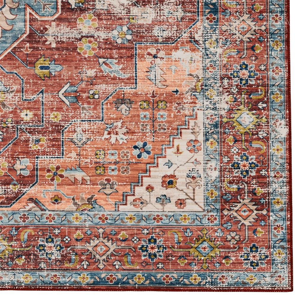 Washable Carter Rust/Ivory 3x5, Rug