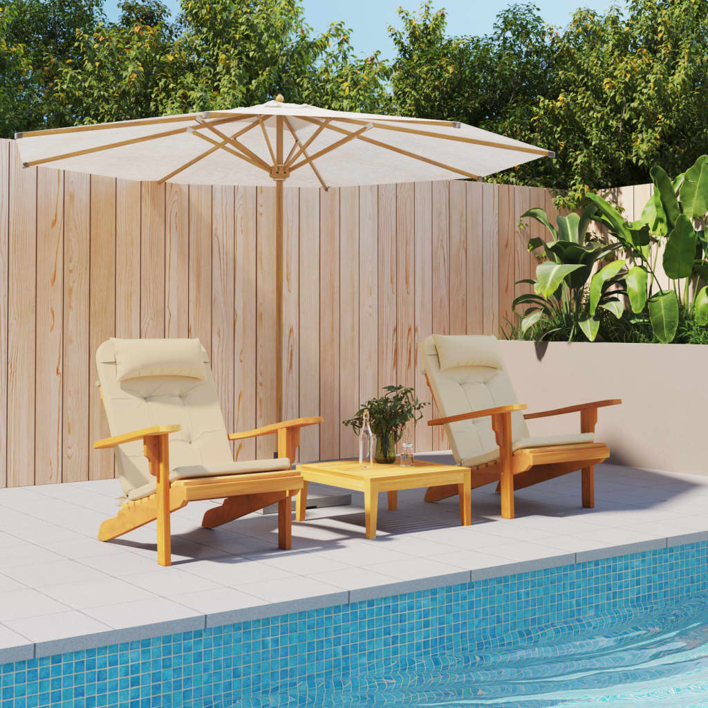 vidaXL Adirondack Chair Cushion Set of 2 Beige