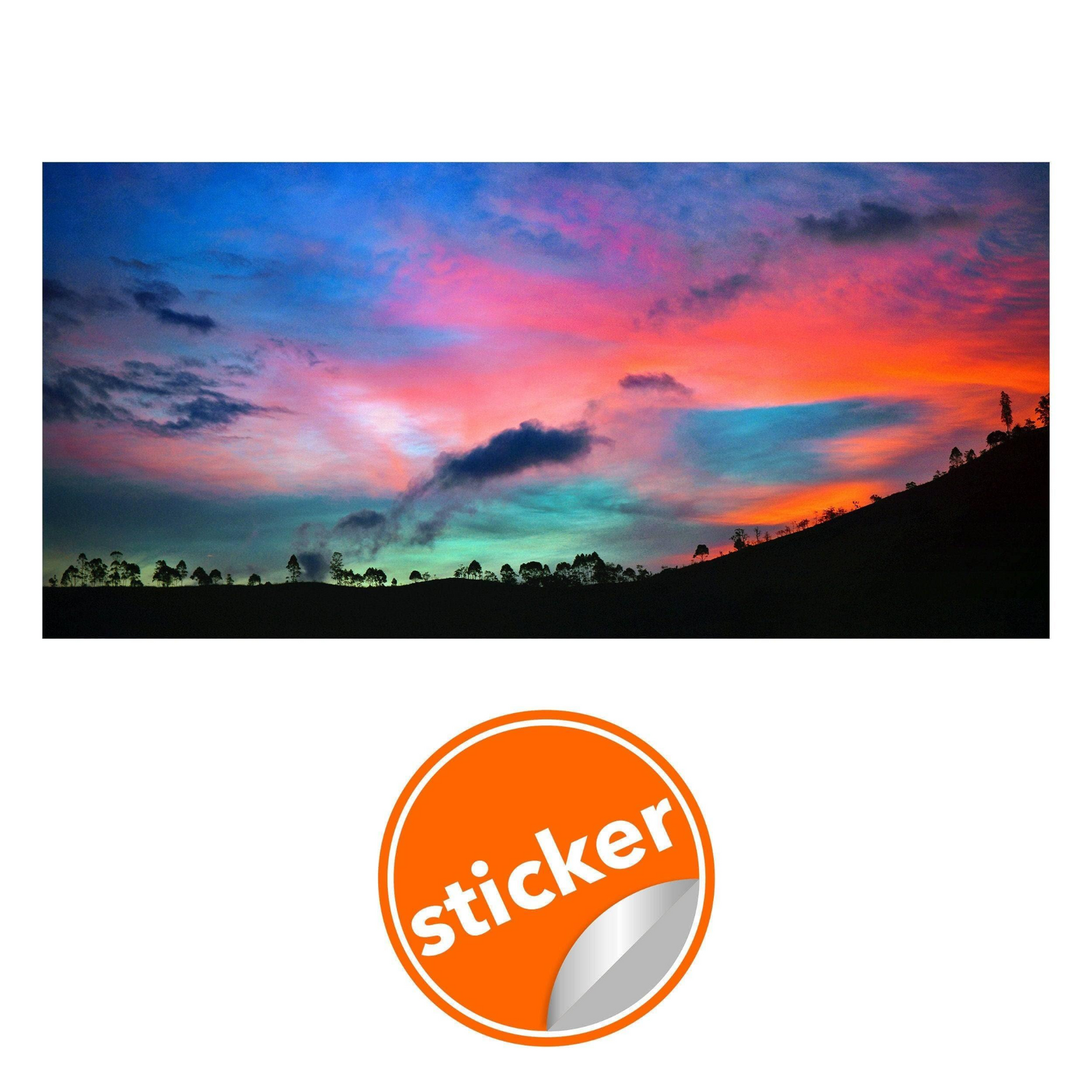 Nature's Horizon - Sunset Transformative Vinyl Wall Art Decals for Home Decor