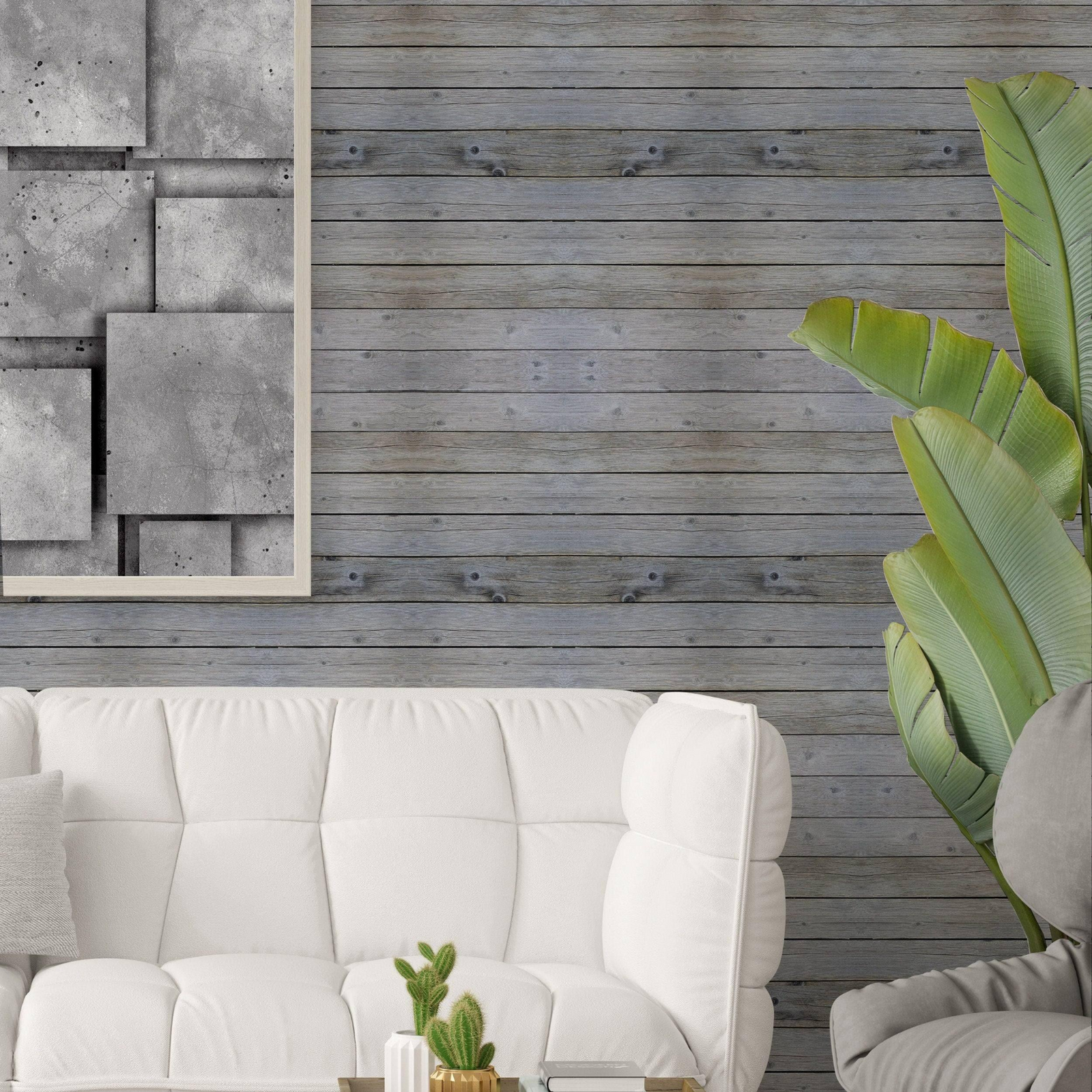 Rustic Self-Stick Wooden Plank Wall Decal - Peel and Stick Wallpaper for Home Décor