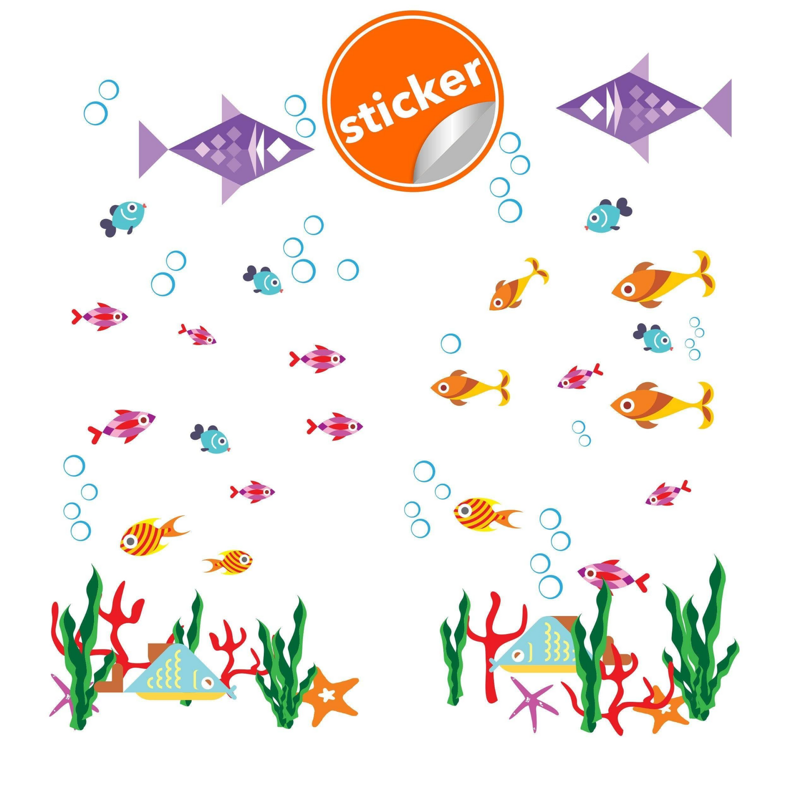 Whimsical Wonderland Bathroom Vinyl Decals: Fun and Quirky Shower Door Art