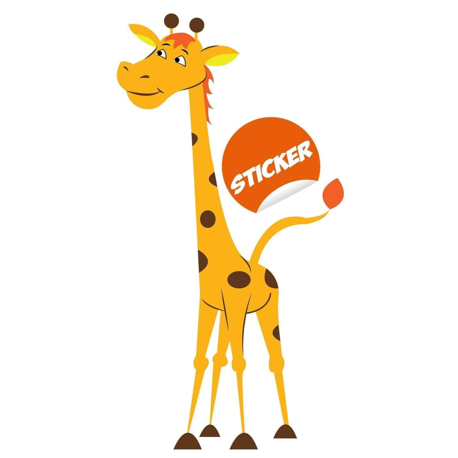 Peel and Stick Nursery Giraffe Wall Decal – German Vinyl Animal Sticker for Kids Room