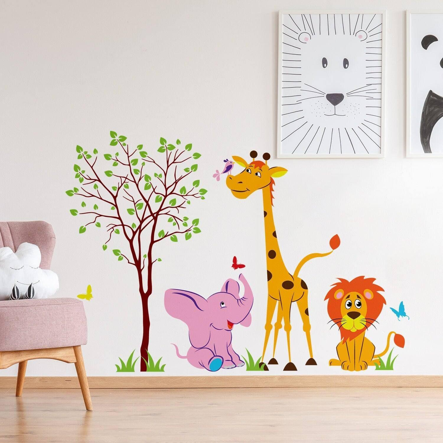 Nursery Animal Wall Decal – Premium Vinyl Wall Sticker for Kids Room Decor