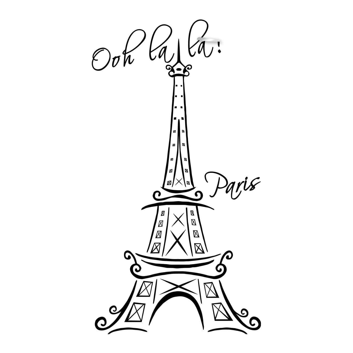 Parisian Dreams: Eiffel Tower Vinyl Decals, Unique Wall Graphics for Indoor Use
