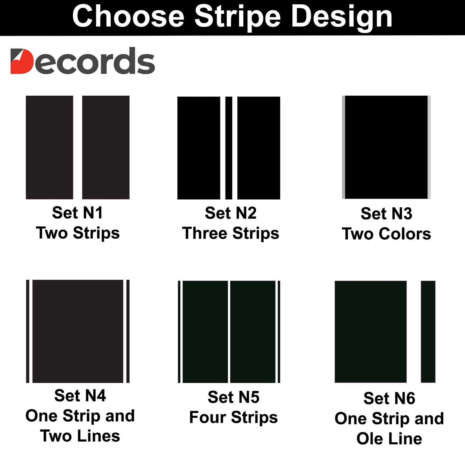 Car Vinyl Decals - Racing Stripes Vehicle Graphics Set