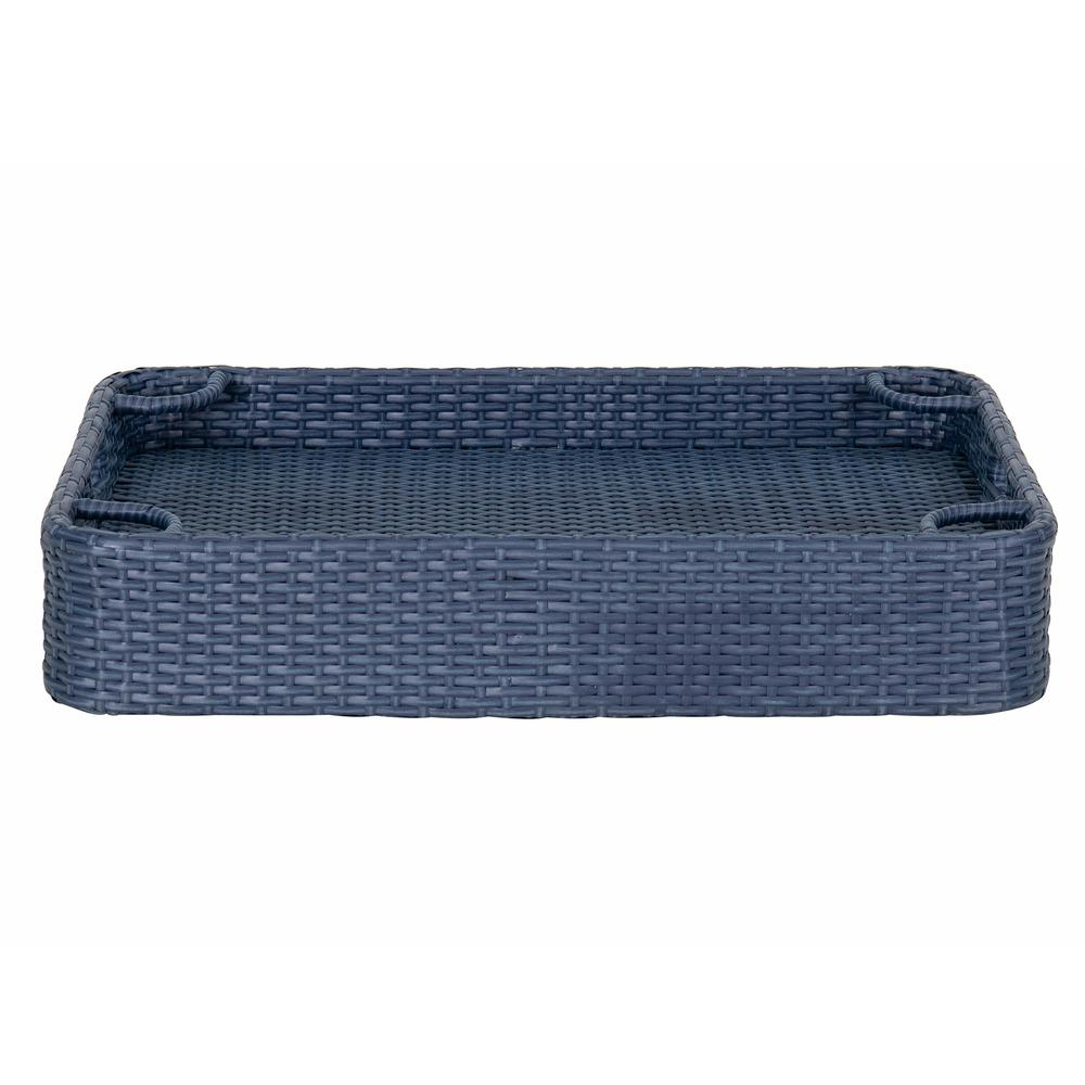 Wicker Floating Pool Tray Durable & Sturdy Aluminum Frame Pool Accessory Tray
