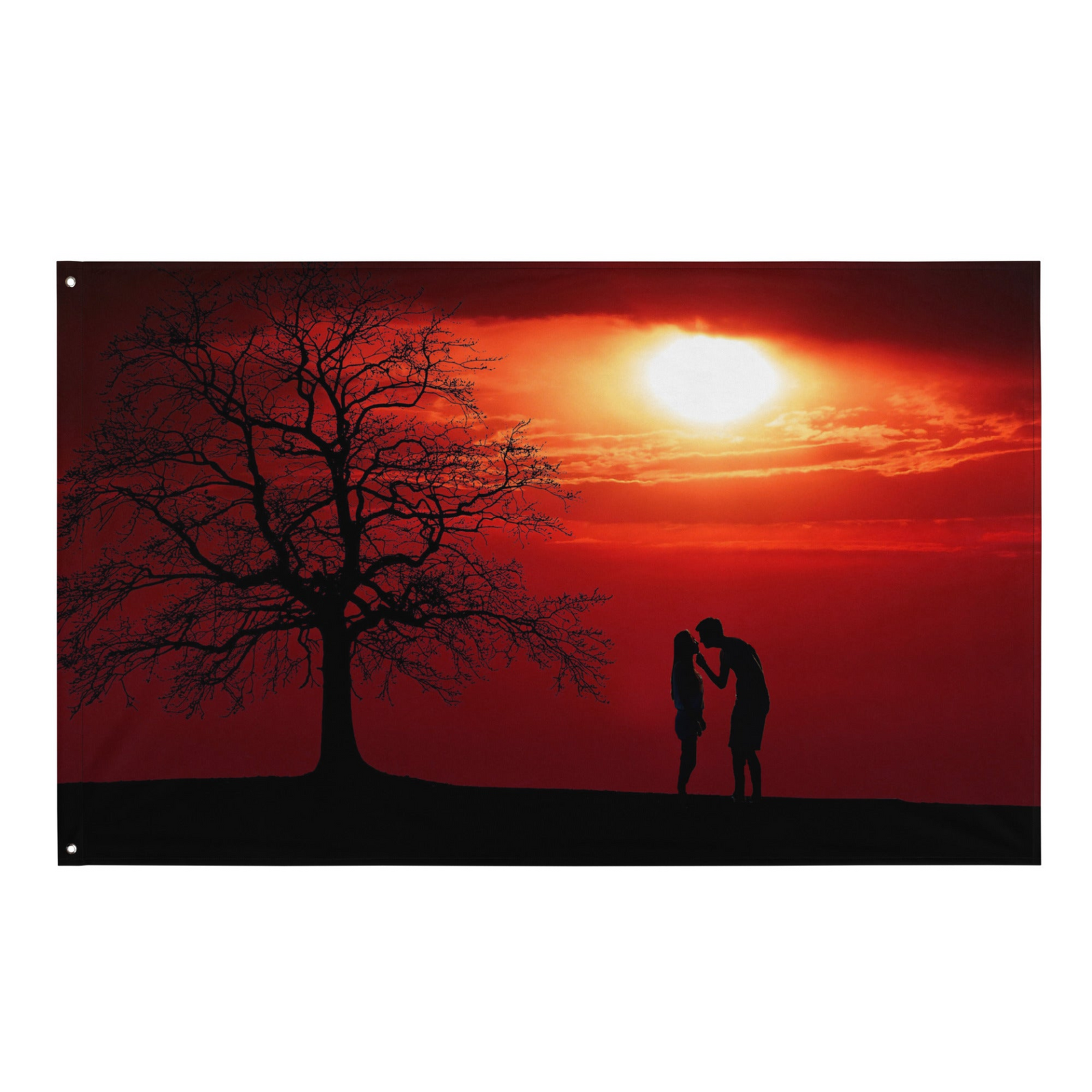 Couple Love Wall Tapestry – 100% Polyester Romantic Wall Hanging