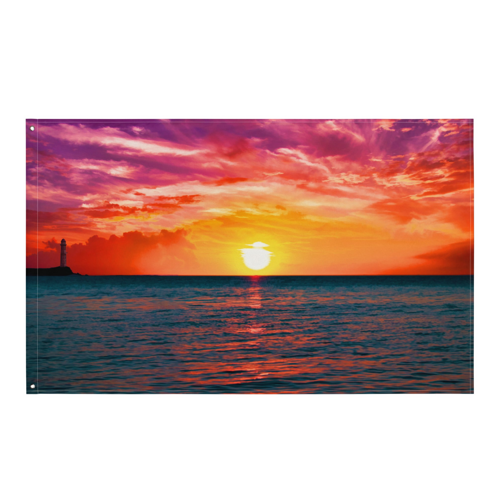 Glimmering Sunrise Wall Tapestry – Polyester Flag Wall Hanging Décor