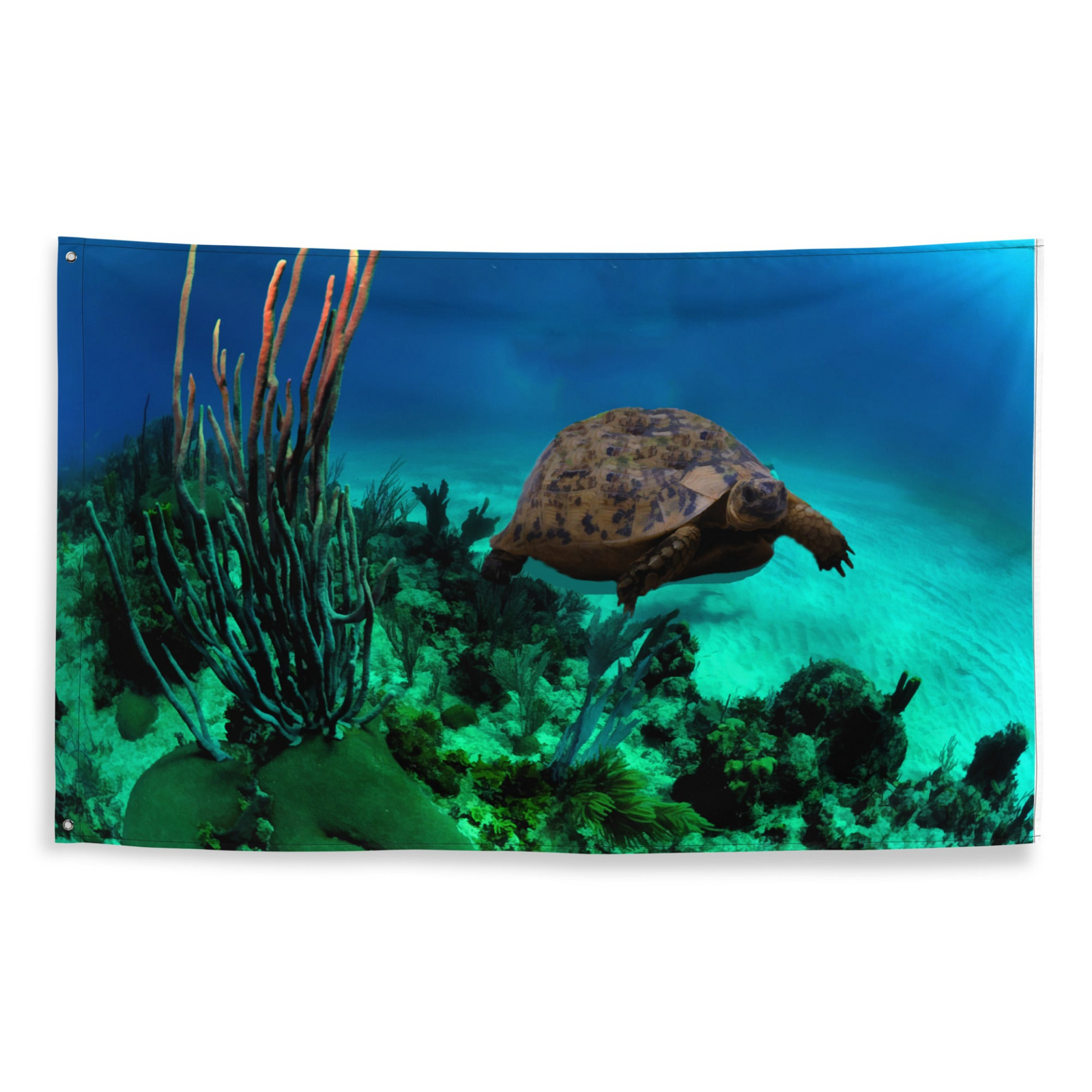 Turtle Artwork Wall Tapestry – Polyester Flag Wall Hanging