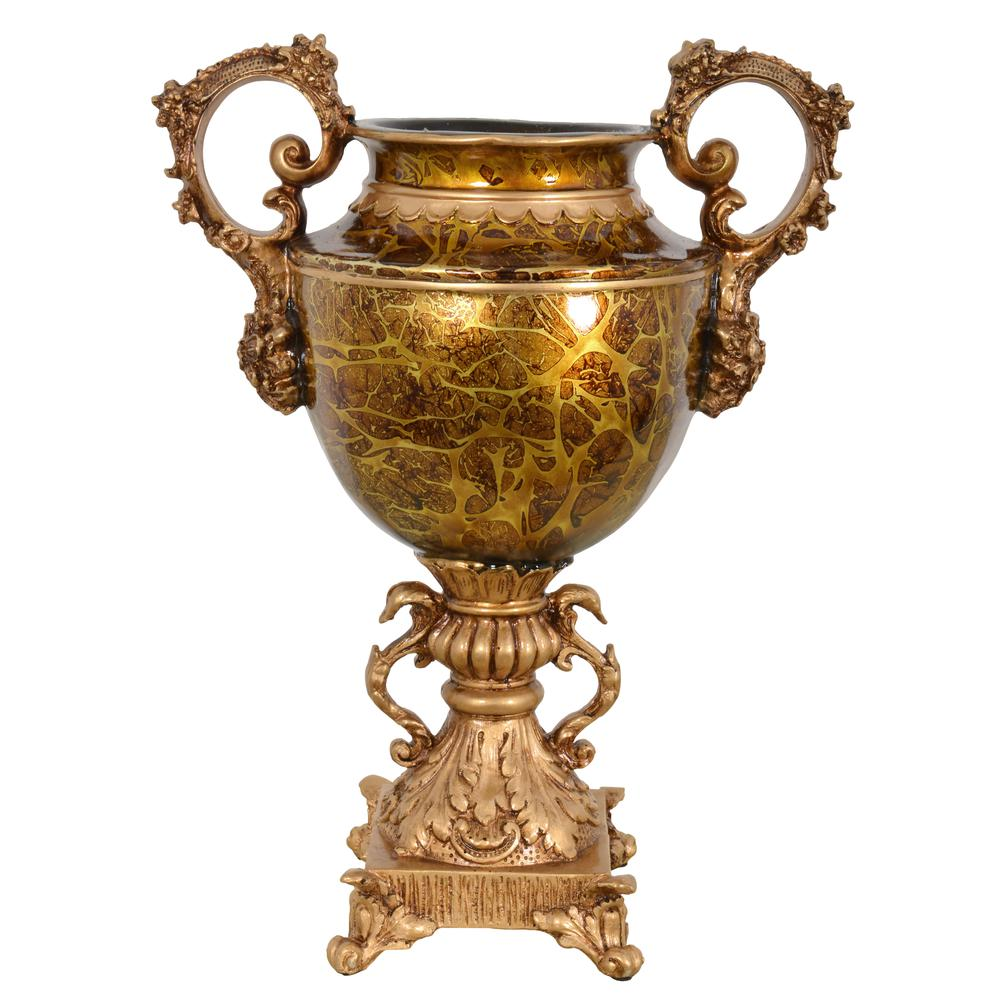 Golden Swirl Vase 18.5 Inches Tall