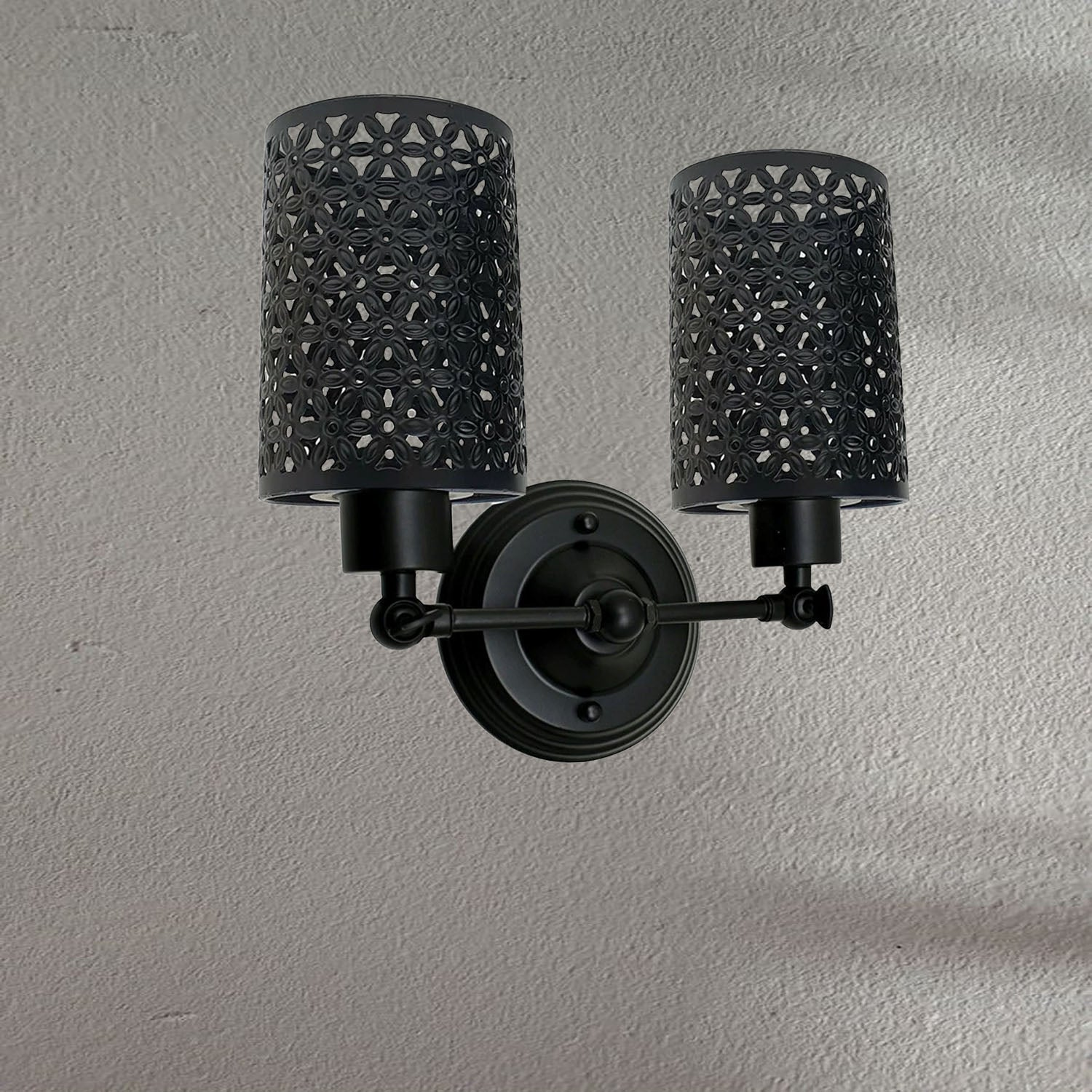 Modern Retro Black Industrial Cage Wall Sconce