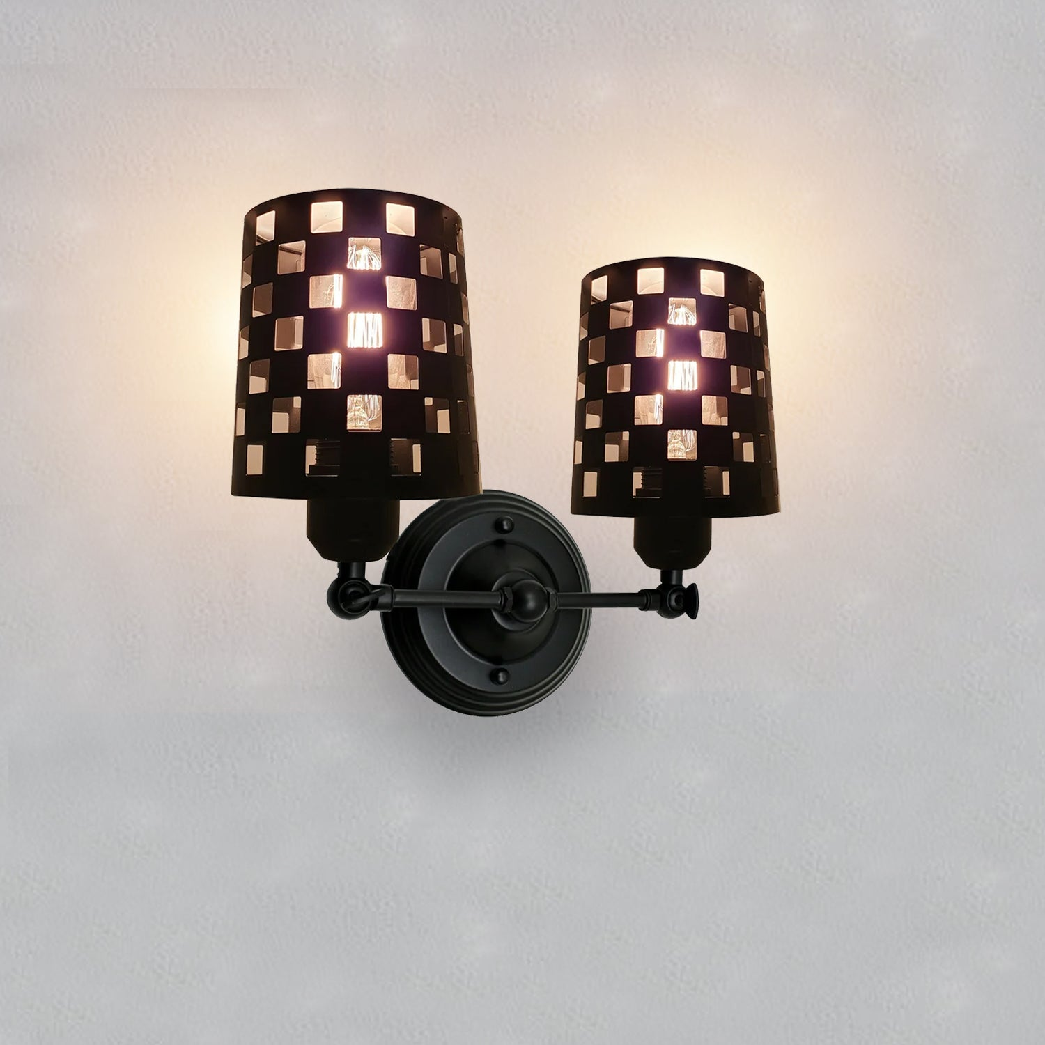 Modern Retro Vintage Industrial Wall Sconce – Brushed Silver Wall Light