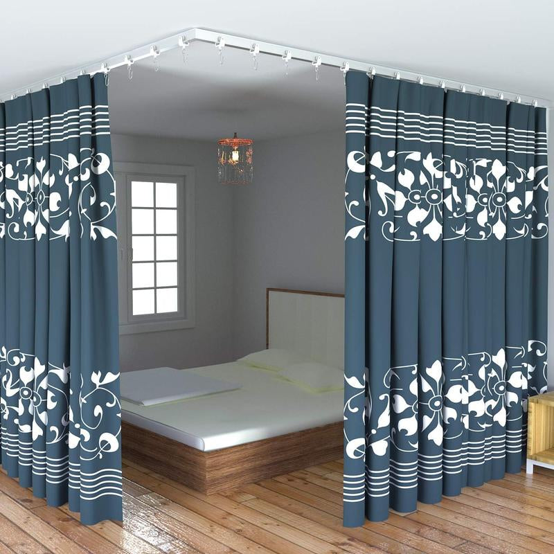 Flexible Curved Ceiling Track for Curtains, Room Divider Curtain Track System (9.8FT),Curtains not included