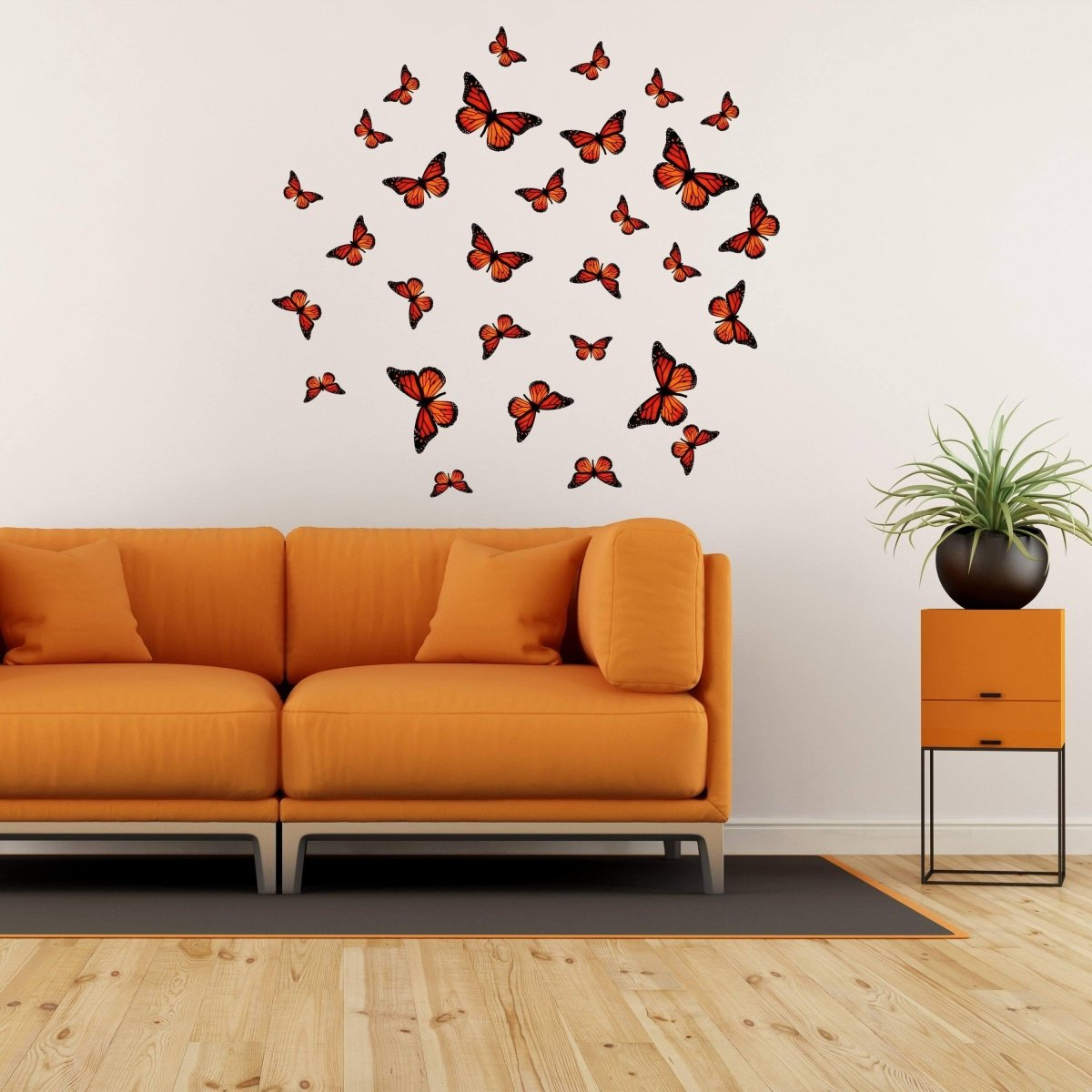30 Butterfly Peel and Stick Wall Decals – Vinyl Butterfly Wall Decor Stickers Set