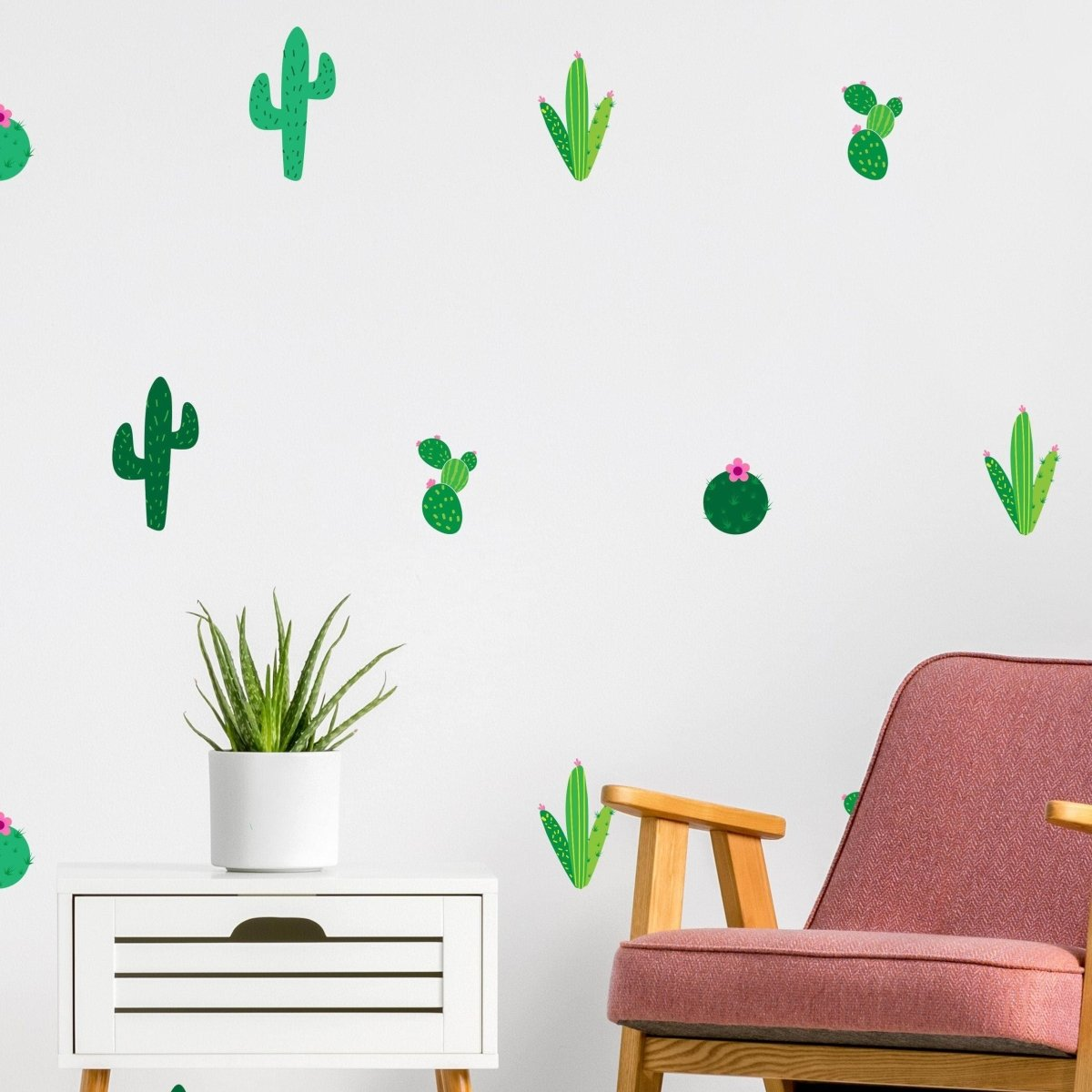 Cactus Oasis Vinyl Wall Decals - Transform Your Space with Nature