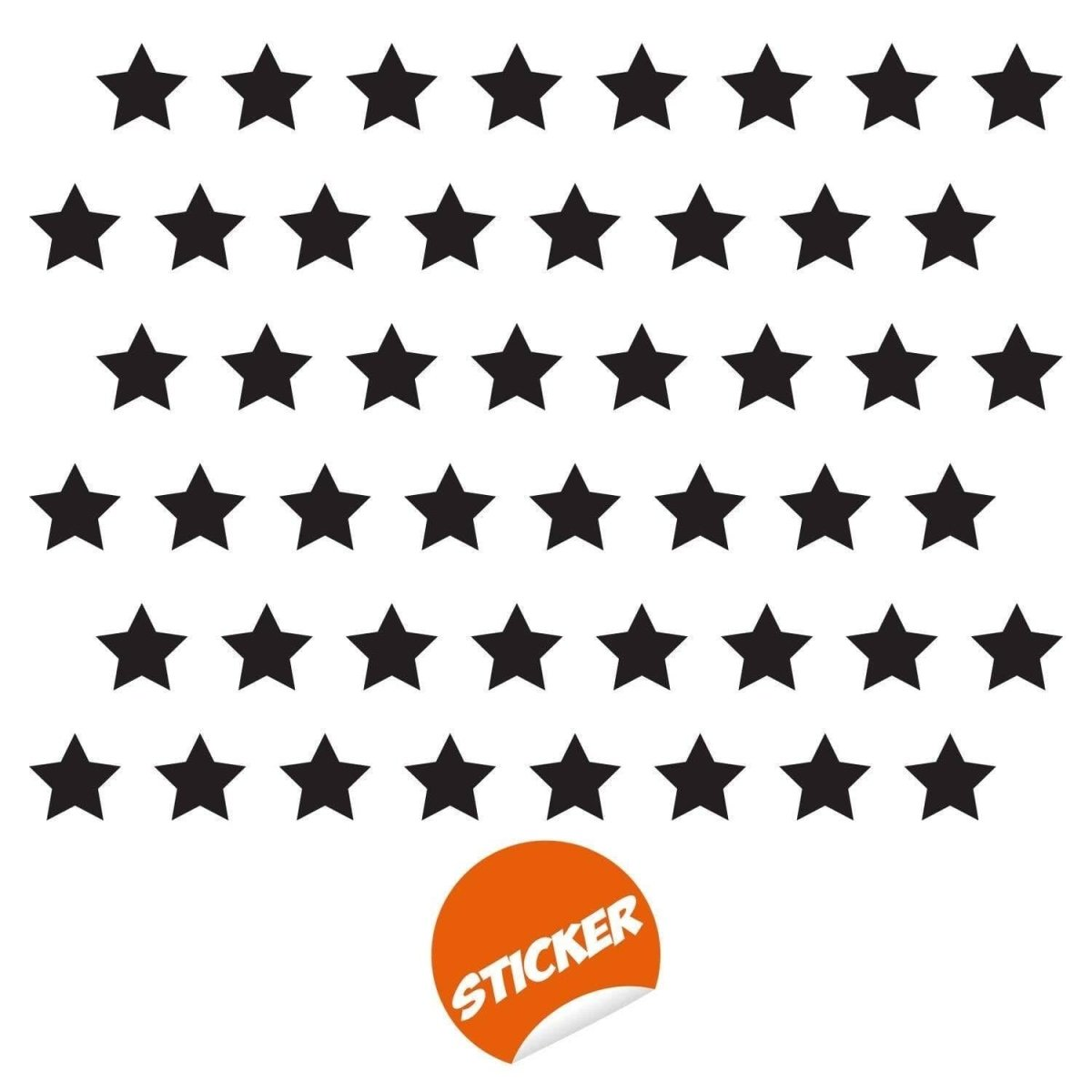 Peel and Stick Wall Decal – 40 Star Vinyl Sticker Set