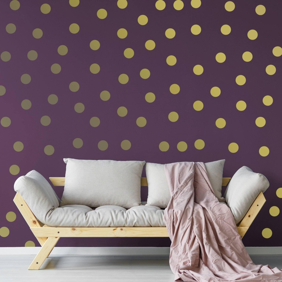Gold Circle Peel and Stick Wall Decal Set (40 Pieces, 2-Inch)