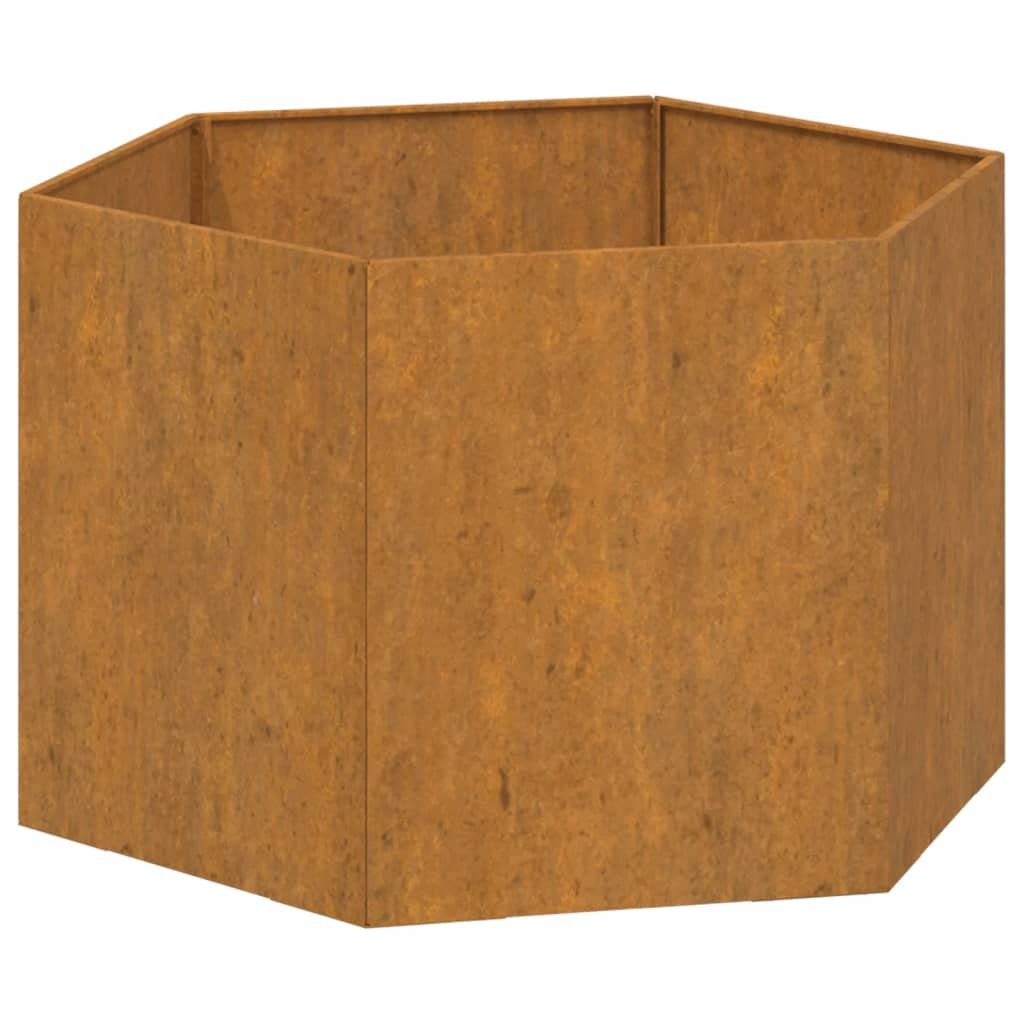 vidaXL Planter Rusty Corten steel Medium Decorative Inlays Planter