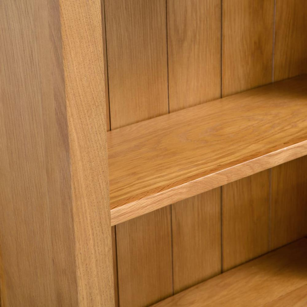 Bookcase Brown Solid Oak Wood 31.5x8.9x70.9 in Bookcase