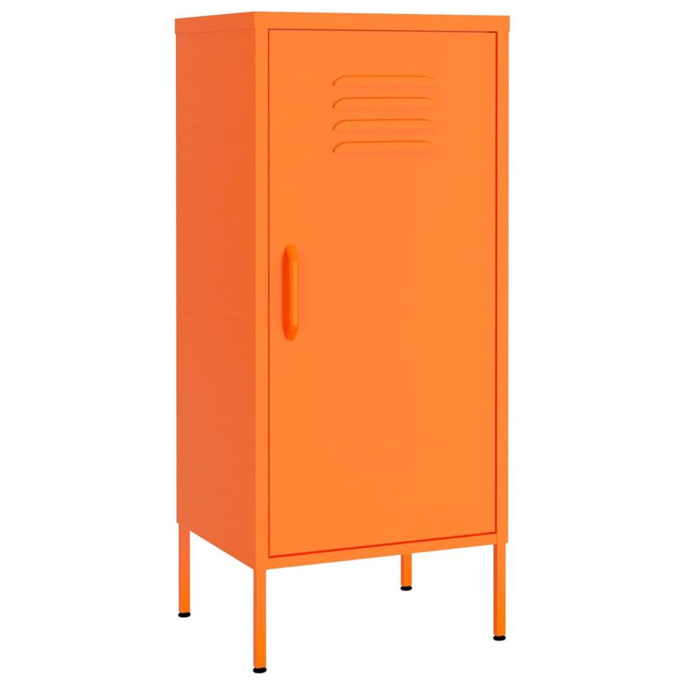 Storage Cabinet Orange Steel Medium Storage Cabinet Rectangular