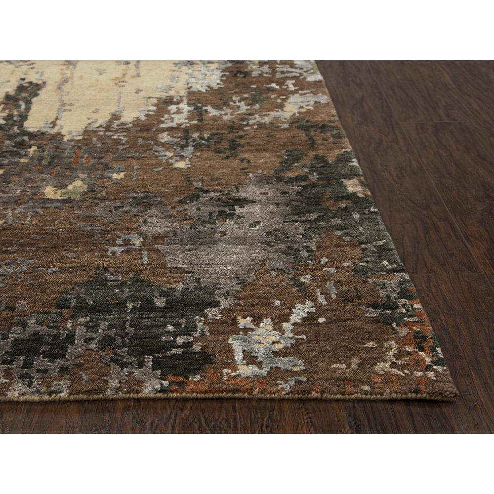 Hand Knotted Cut Pile Wool/ Viscose Rug, 10' x 14'