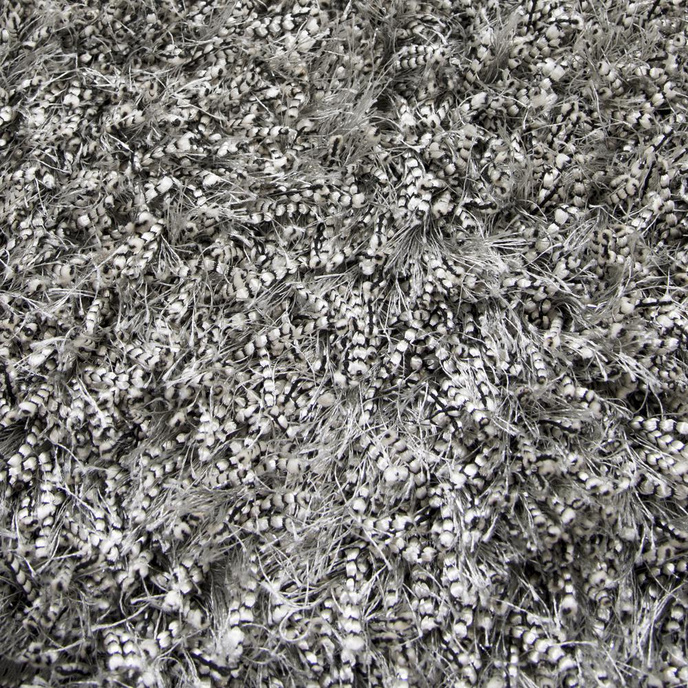Hand Tufted Cut Pile Polyester/ Lurex Rug, 3' x 3'