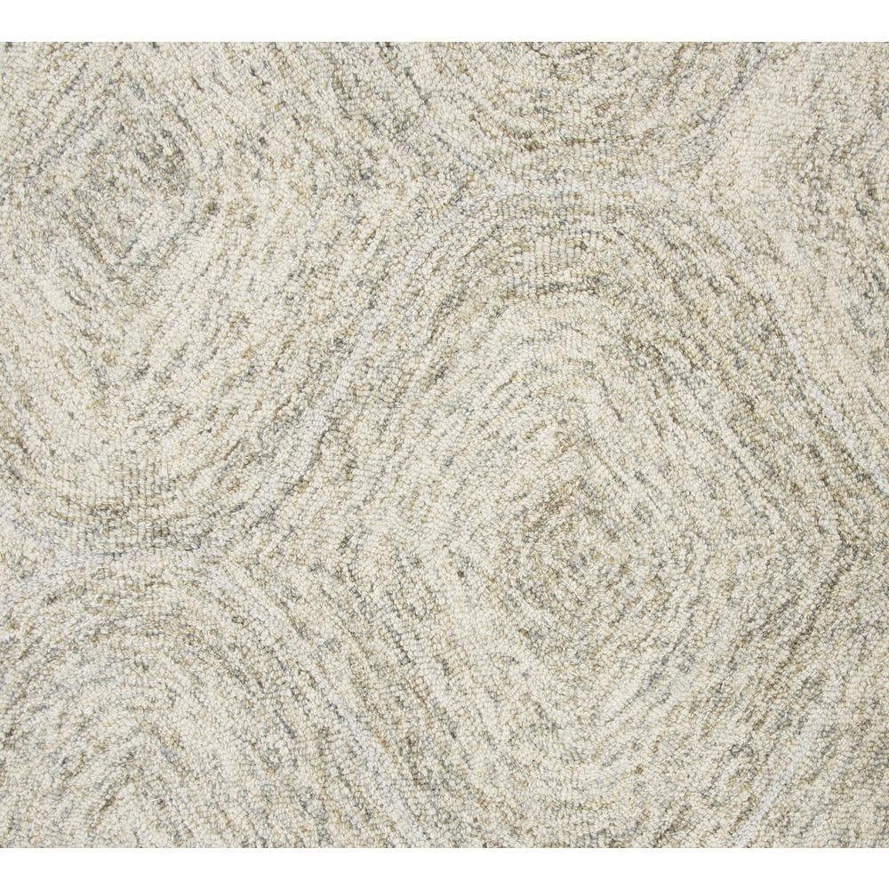 Hand Tufted Loop Pile Wool Rug, 3' x 5'