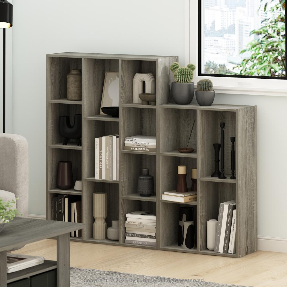 5-Cube Reversible Open Shelf Bookcase for Storage and Display