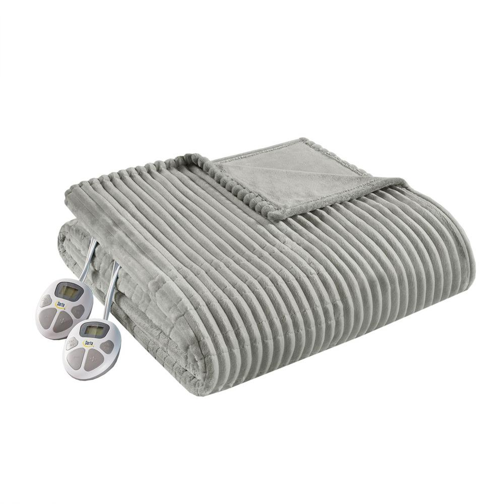 Corded Plush Heated Blanket with Adjustable Comfort Control