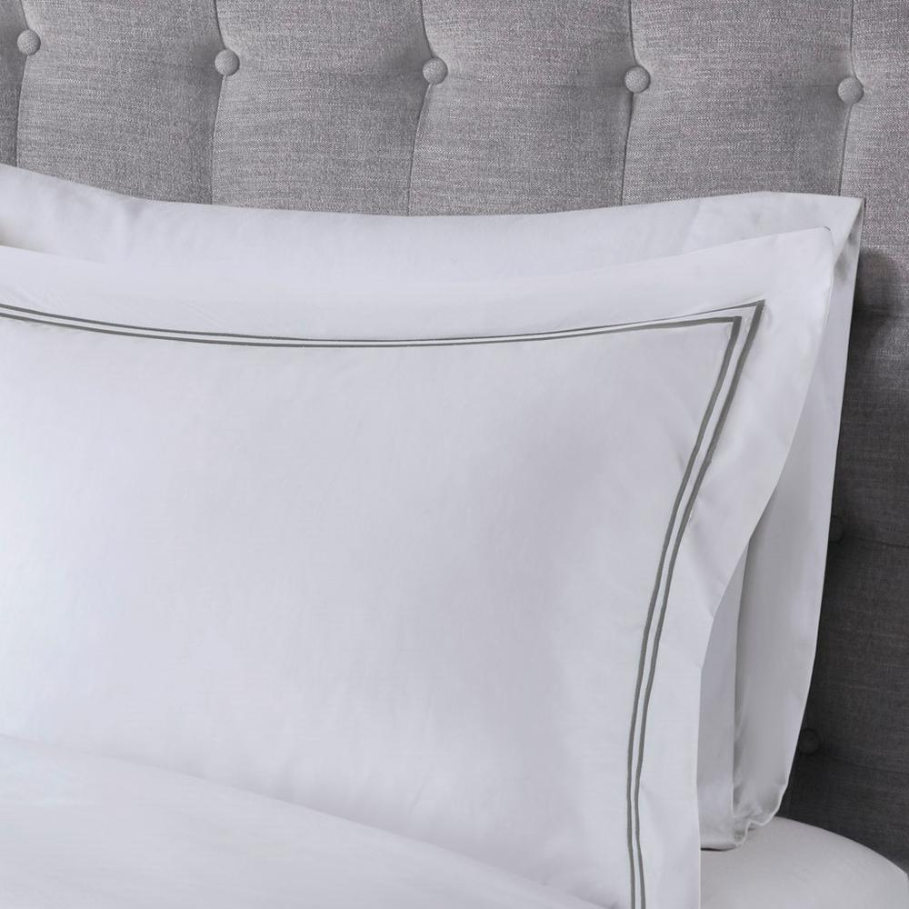 100% Cotton Sateen Embroidered Duvet Cover Set