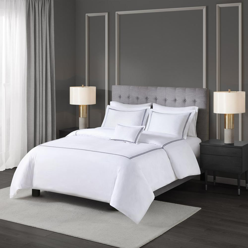 100% Cotton Sateen Embroidered Duvet Cover Set