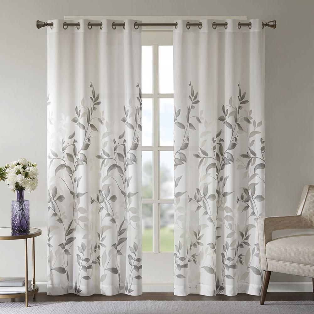 Burnout Printed Curtain Panel Pair