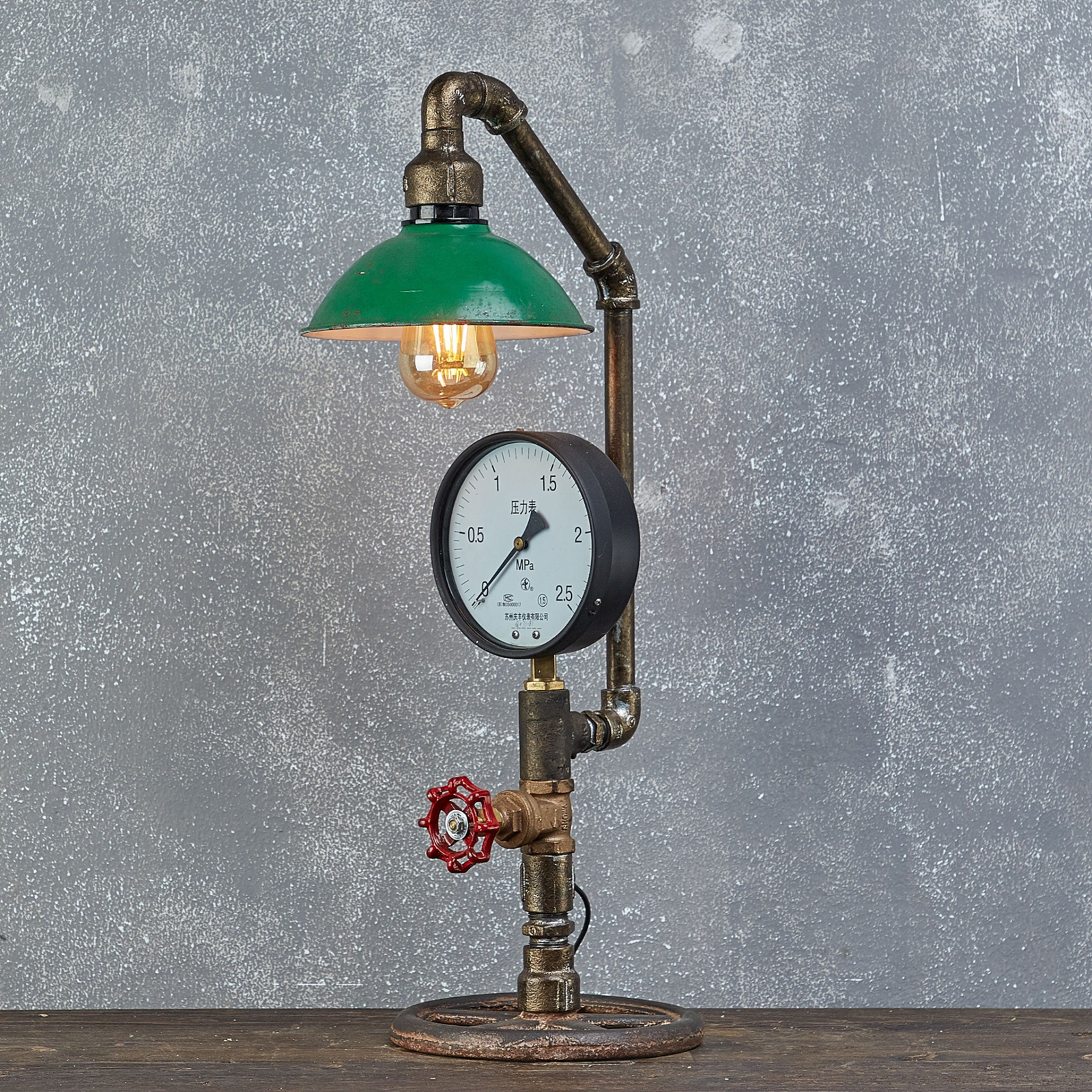 Mini Steampunk Pipe Table Lamp – Accent Lighting