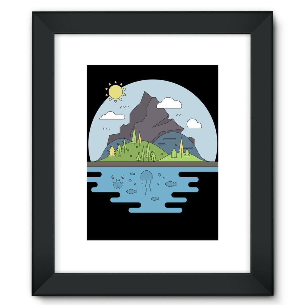 Mountains World II Framed Fine Art Print