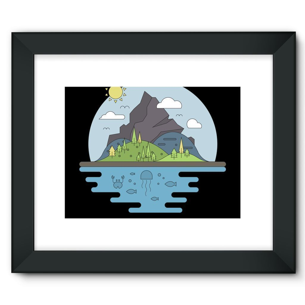 Mountains World II Framed Fine Art Print