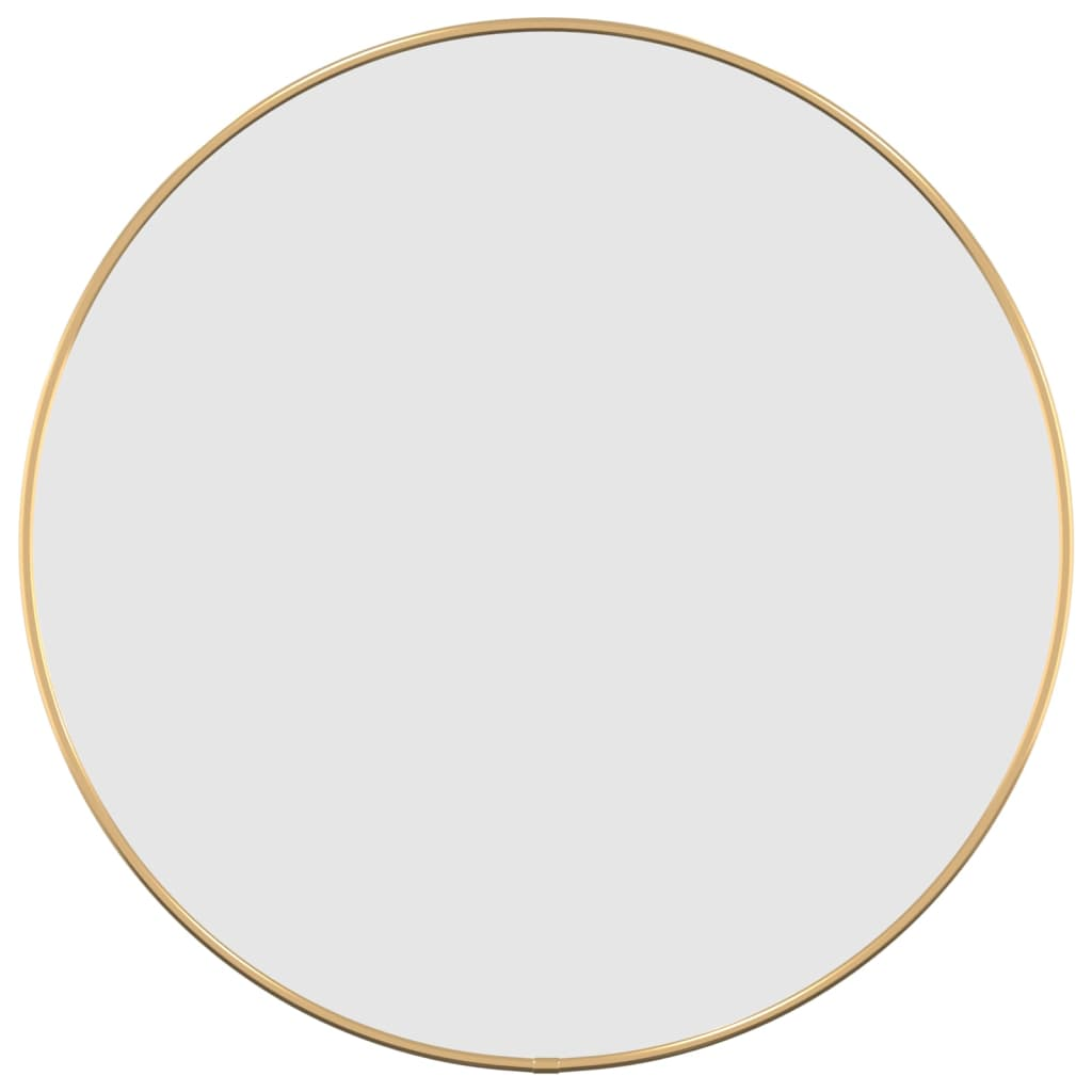 vidaXL Wall Mirror Gold Ø 50 cm Round