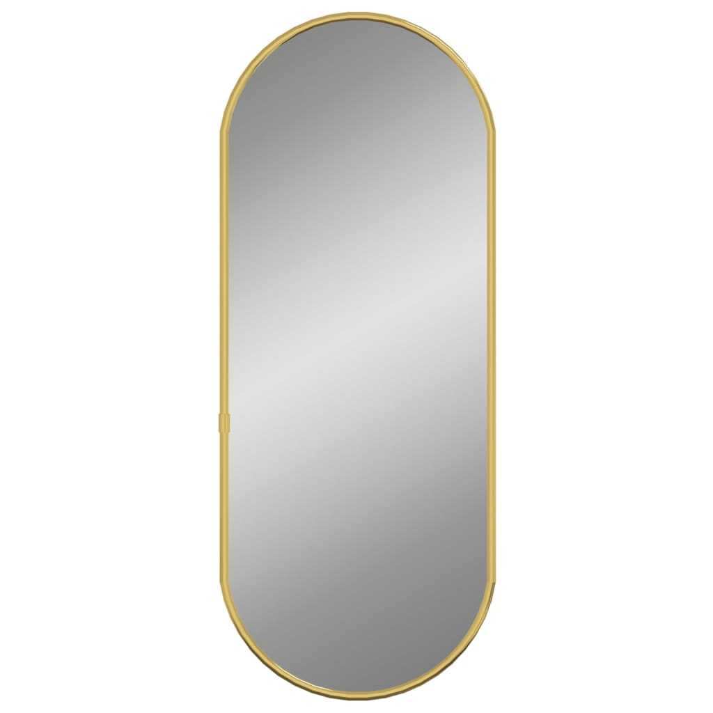 vidaXL Wall Mirror Gold 50x20 cm Oval
